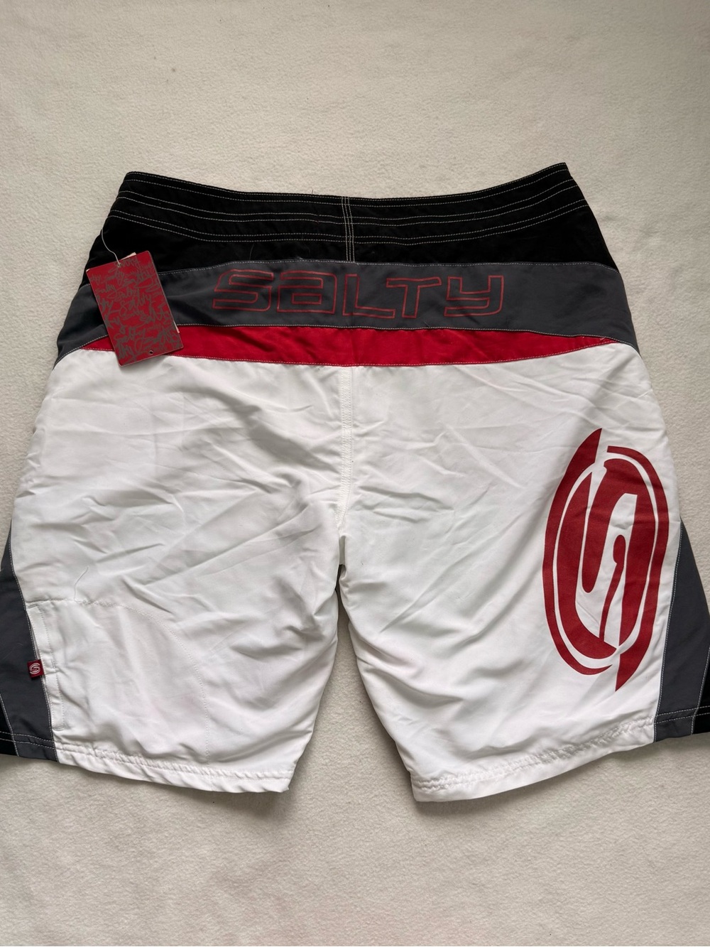 Salty Crew Black Swim Board Shorts with Gray Panels - Picture 2 of 6